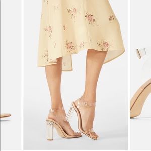 JustFab Hanna Transparent Heeled Sandal